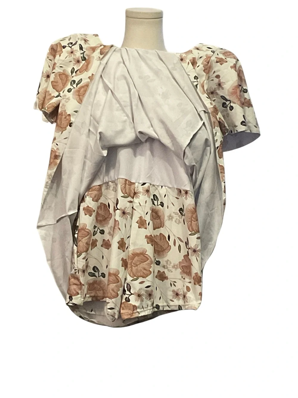 NWT ECUPPER Floral One Piece Swimsuit Cover-Up Style Romper | Women’s XL A19